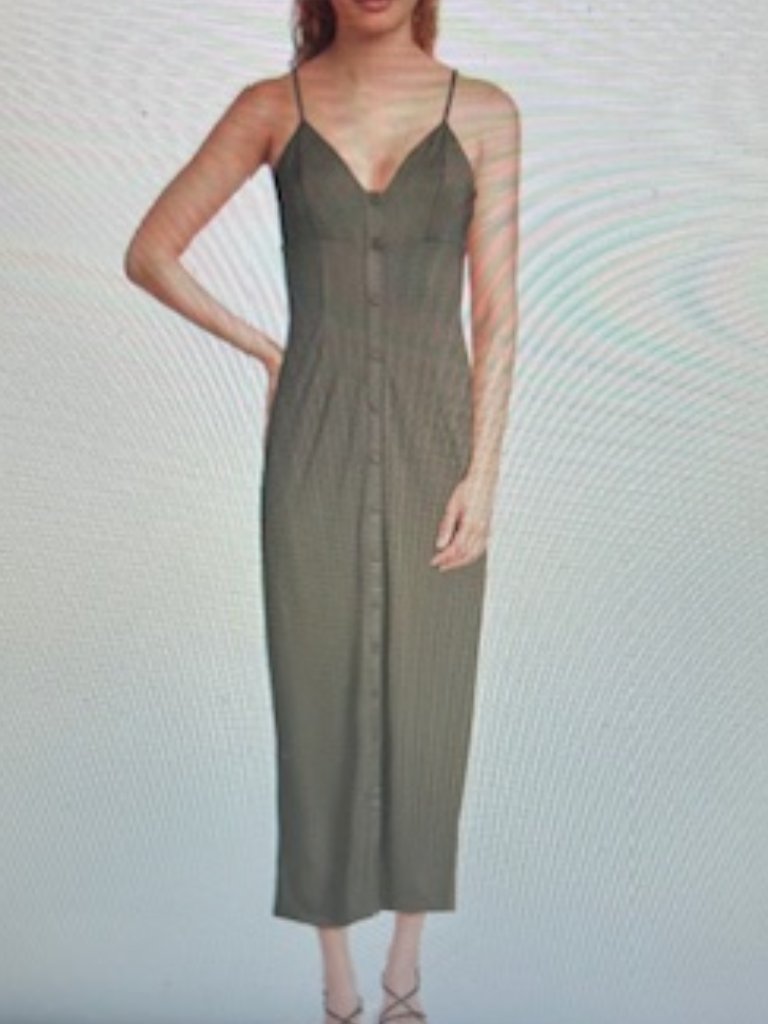 Favorite Daughter Into You V-Neck Sleeveless Adjustable Straps Midi Dress